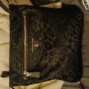 Micheal Kors purse black leopard print